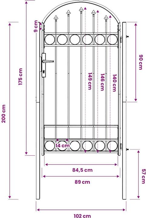 Produktbild vidaXL Zauntor