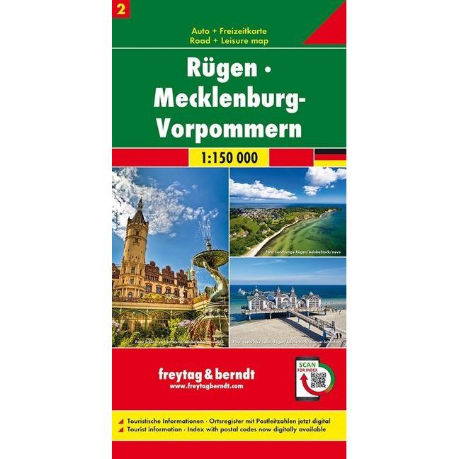Freytag Berndt Autokt.Rügen,Mecklenburr, Landkarte
