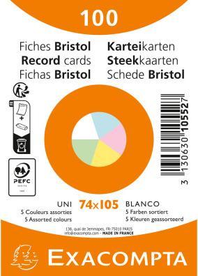 Actual product image Exacompta Cartes-fiches neutres (74 x 105 mm, 205 g/m², 100 x)