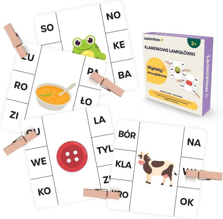 Produktbild LearnHow Peg-Aufgaben. Zweisilbige Wörter