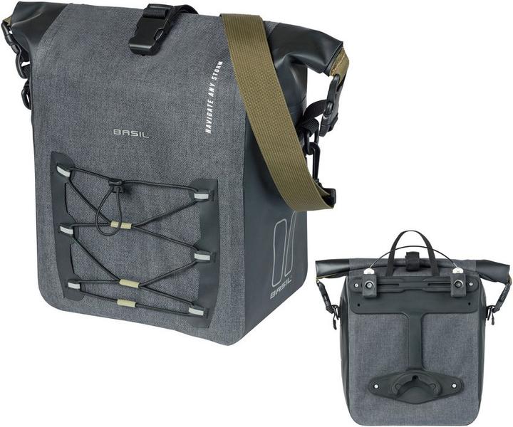 Actual product image Basil Navigator Storm MIK Side M (15 l, Rear rack bag)
