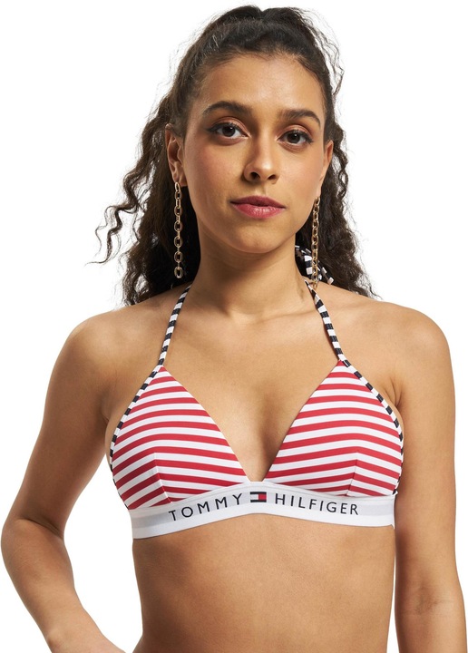 Actual product image Tommy Hilfiger Triangle Fixed Foam Print Bikini Top - 83321 (XS)