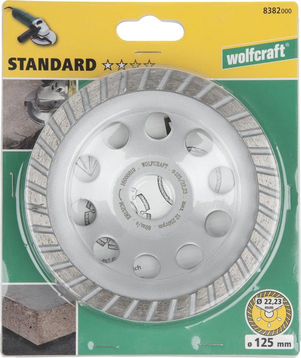 Produktbild wolfcraft 1 Diamant-Schleiftopf Stand. ø125x22,2mm