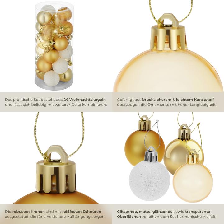Actual product image tectake Christmas baubles (24-part)