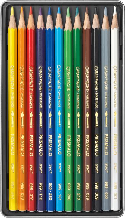 Actual product image Caran d'Ache Prismalo Aquarelle Metallschachtel (Multicoloured, 12 x)