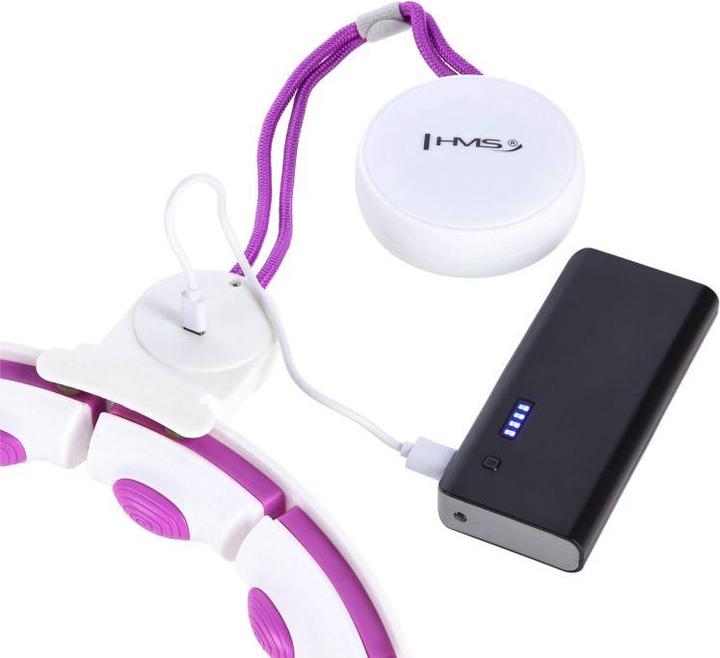 Actual product image HMS Hhm17 Hula Hoop White/Purple With Magnets And Weight + Counter