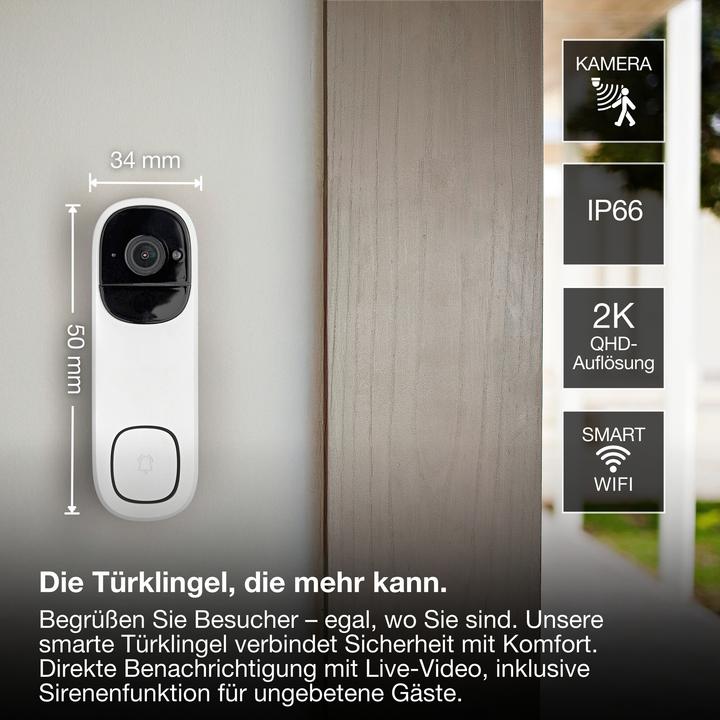 Produktbild Osram Smart+ Wifi Outdoor Camera Doorbell White (2304 x 1296 Pixels)