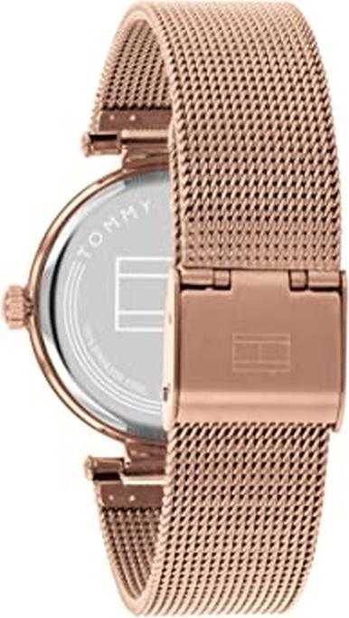 Actual product image Tommy Hilfiger Ladies Analogue Quartz Watch with Stainless Steel Strap 1782508 Rose Gold strappy (Analogue wristwatch, 32 mm)