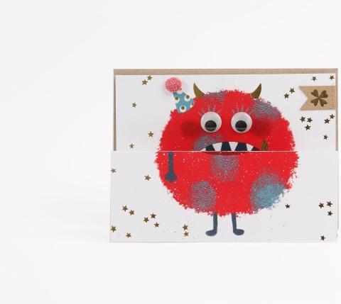 Produktbild Good Old Friends Geburtstagskarte "Happy Birthday" Monster Rot von