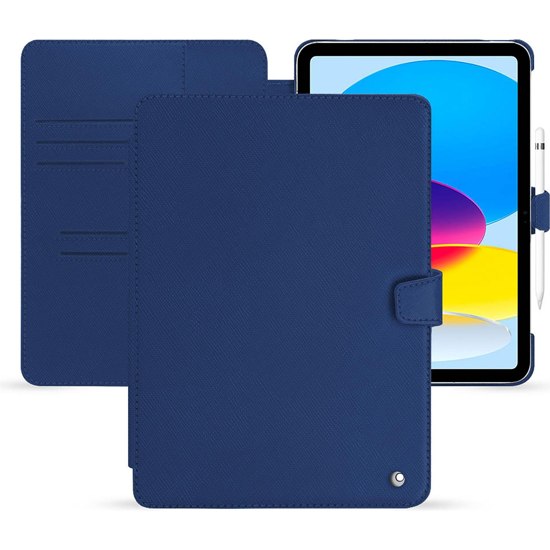 Noreve Lederschutzhülle Apple iPad (2022) (iPad 2022 (10. Gen)), Tablet Hülle, Blau