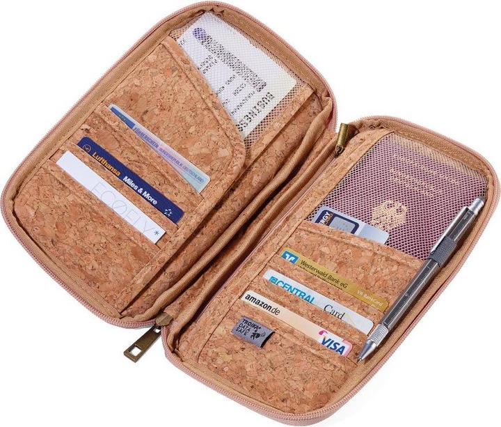 Actual product image Troika Credit case SAFE FLIGHT cork beige (Passport cover)