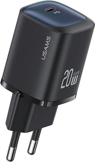 Actual product image Usams Ład. siec. CC248 20W GaN USB-C Fast Charging HC Series czarny/black CC248TC01 (20 W, 1 portion)