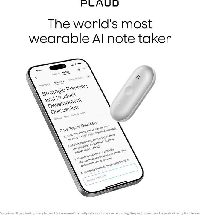 Produktbild Plaud NotePin S (64 GB)