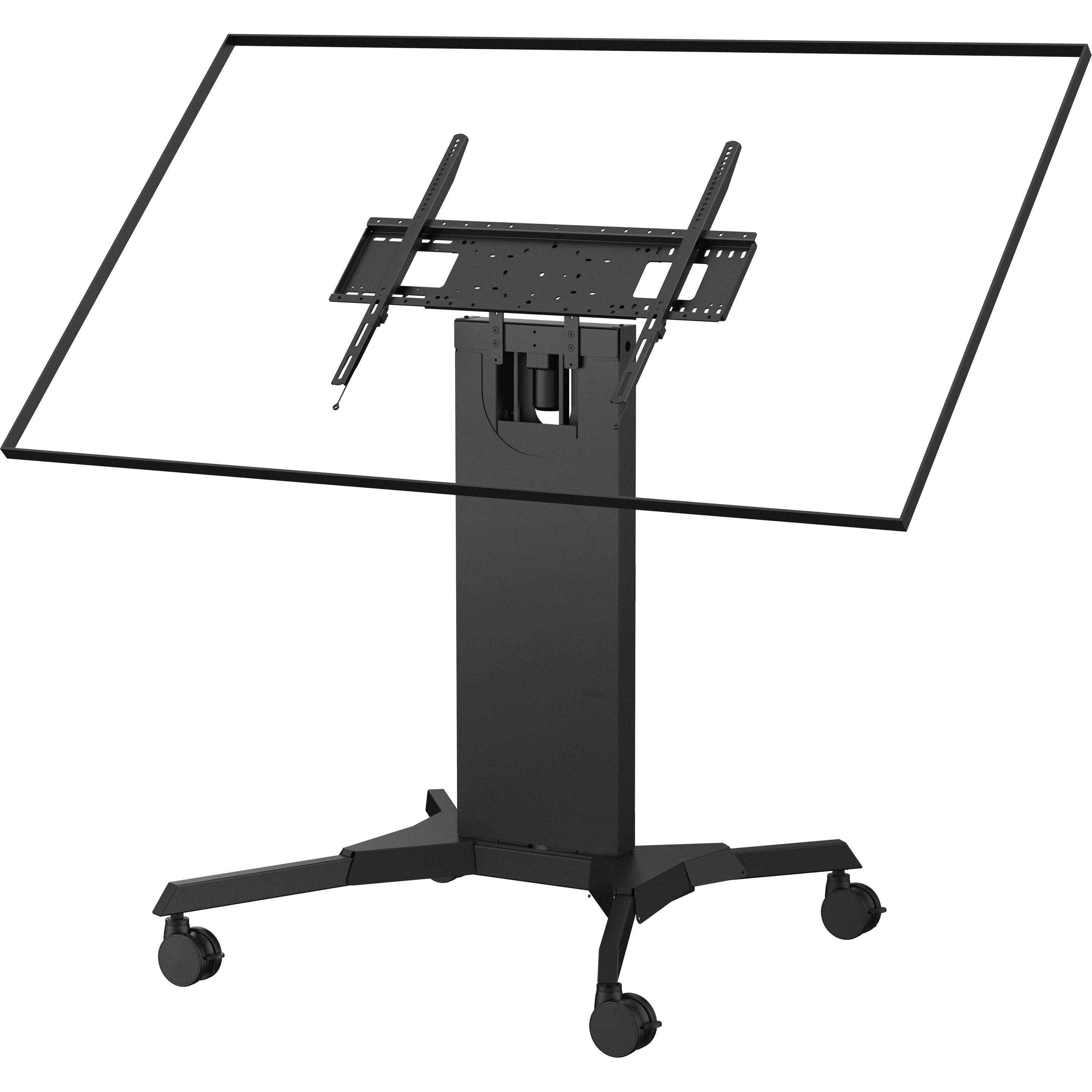 Thumbnail - Vision F50 Motorised y Floor stand (90", 130 kg), TV Ständer, Schwarz