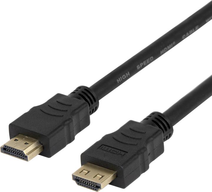 Productafbeelding Deltaco Hoge-snelheid Flex HDMI kabel, 7M, w/lock, 4K/30Hz, zwart (6 m, HDMI)