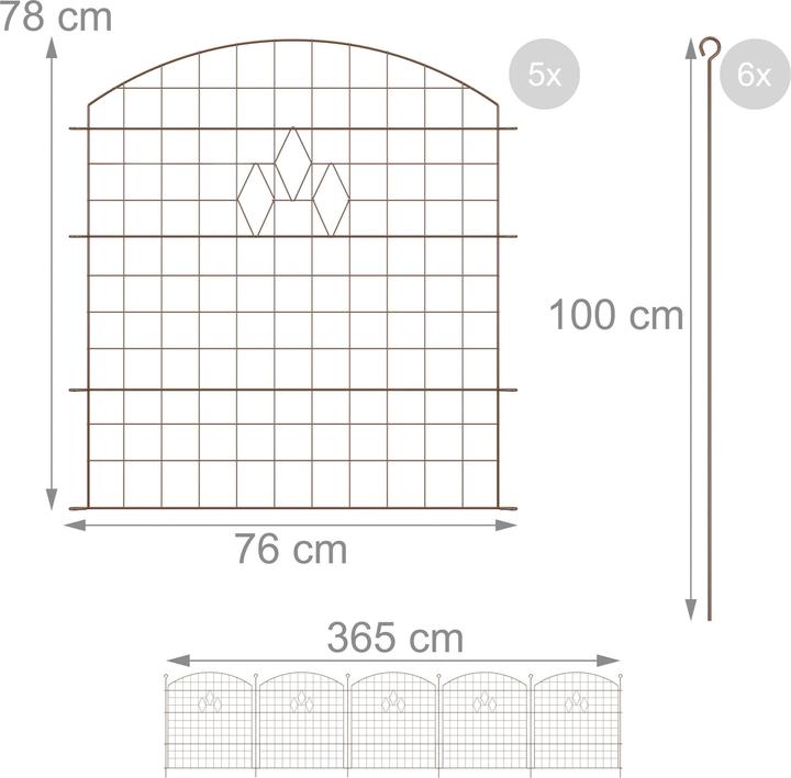 Immagine prodotto Relaxdays 5x recinzione-per-giardino