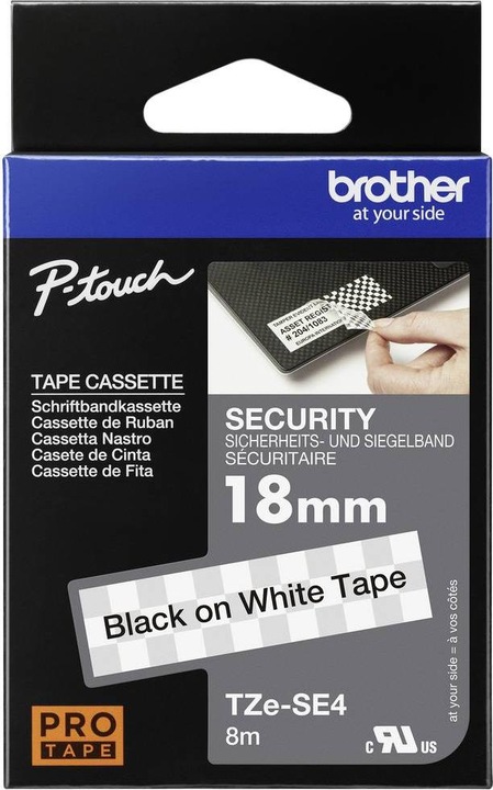 Produktbild Brother TZe-SE4 (1.80 cm, Schwarz, Weiss)