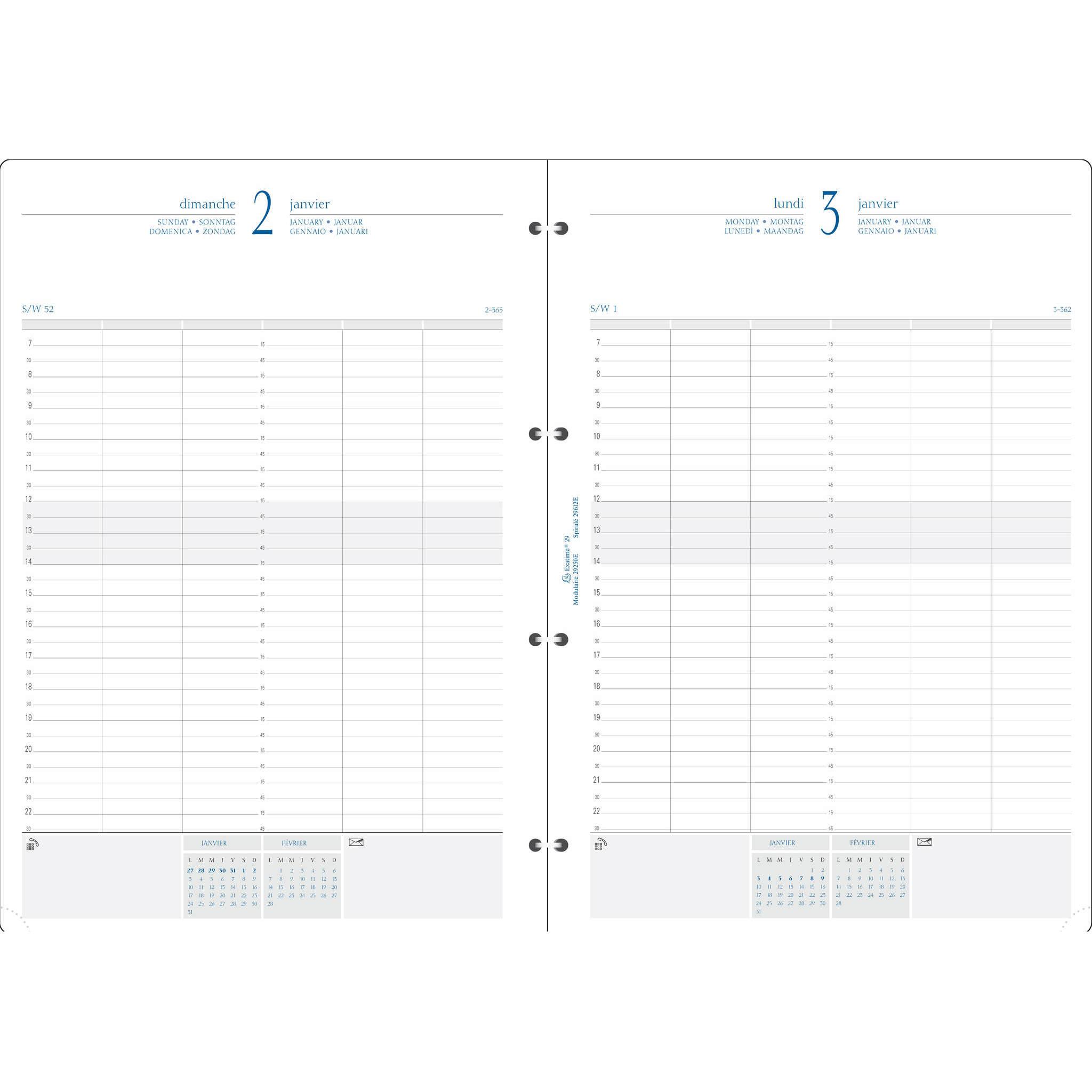 Exacompta, Kalender, Nachfllung fr Exatime 29, 2023 (Deutsch)