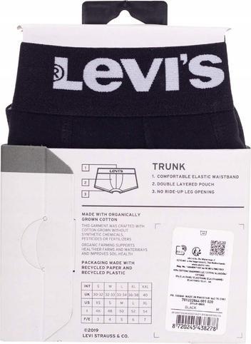 Produktbild Levis Men's Solid Basic Trunk, Black, XL (XL, 2er Pack)