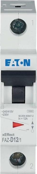 Actual product image Eaton Miniature circuit-breaker, 12 A, 1p, characteristic: D 278581