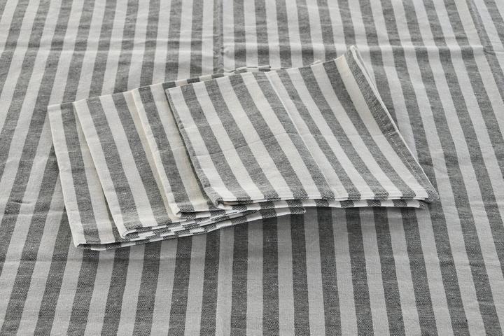 Produktbild DKD Home Decor Tischdecke und Servietten 150 x 150 x 0,5 cm Grau Weiss grün