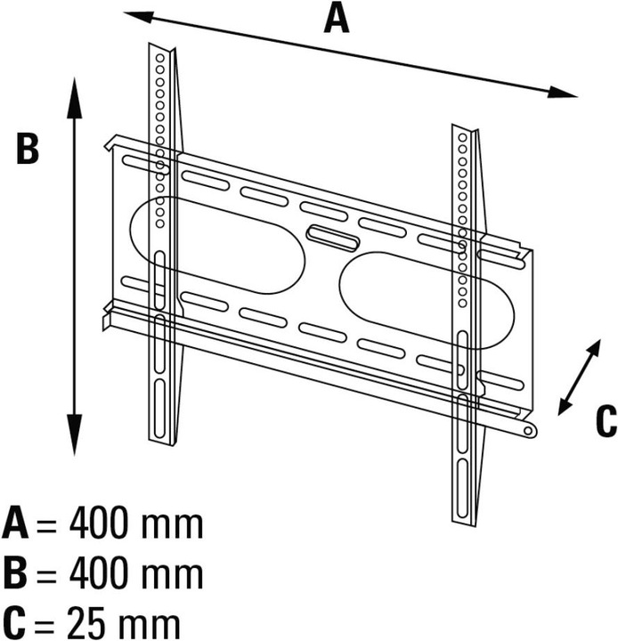 Immagine prodotto Hama Supporto TV a parete FIX Ultraslim (Muro, 56", 50 kg)