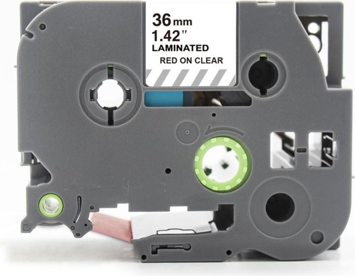 Produktbild Hermex Alternatives Etikettenband zu Brother TZe-162 Beschriftungsband (3.60 cm, Rot, Transparent)