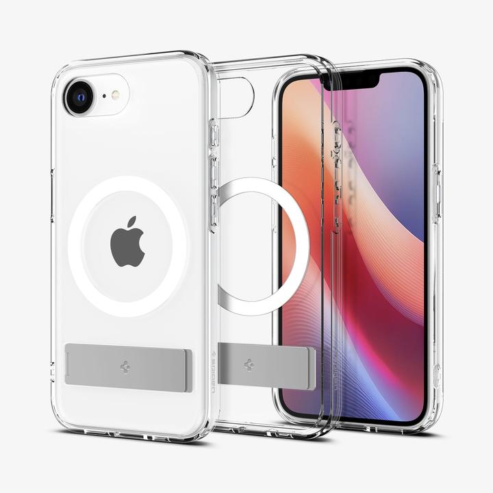 Actual product image Spigen Ultra Hybrid S (MagFit) iPhone 16e Casen Clear White (Apple iPhone 16e)