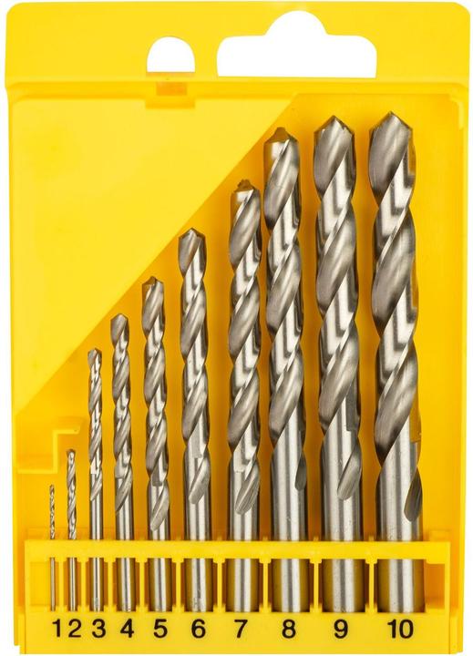 Image du produit DeWalt Jeu de forets à métaux (1 mm, 2 mm, 3 mm, 4 mm, 5 mm, 6 mm, 7 mm, 8 mm, 9 mm, 10 mm)