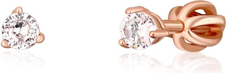 Produktbild JVD Charming bronze stud earrings with zircons SVLE1501XH2RO0 - Diameter: 0.6 cm