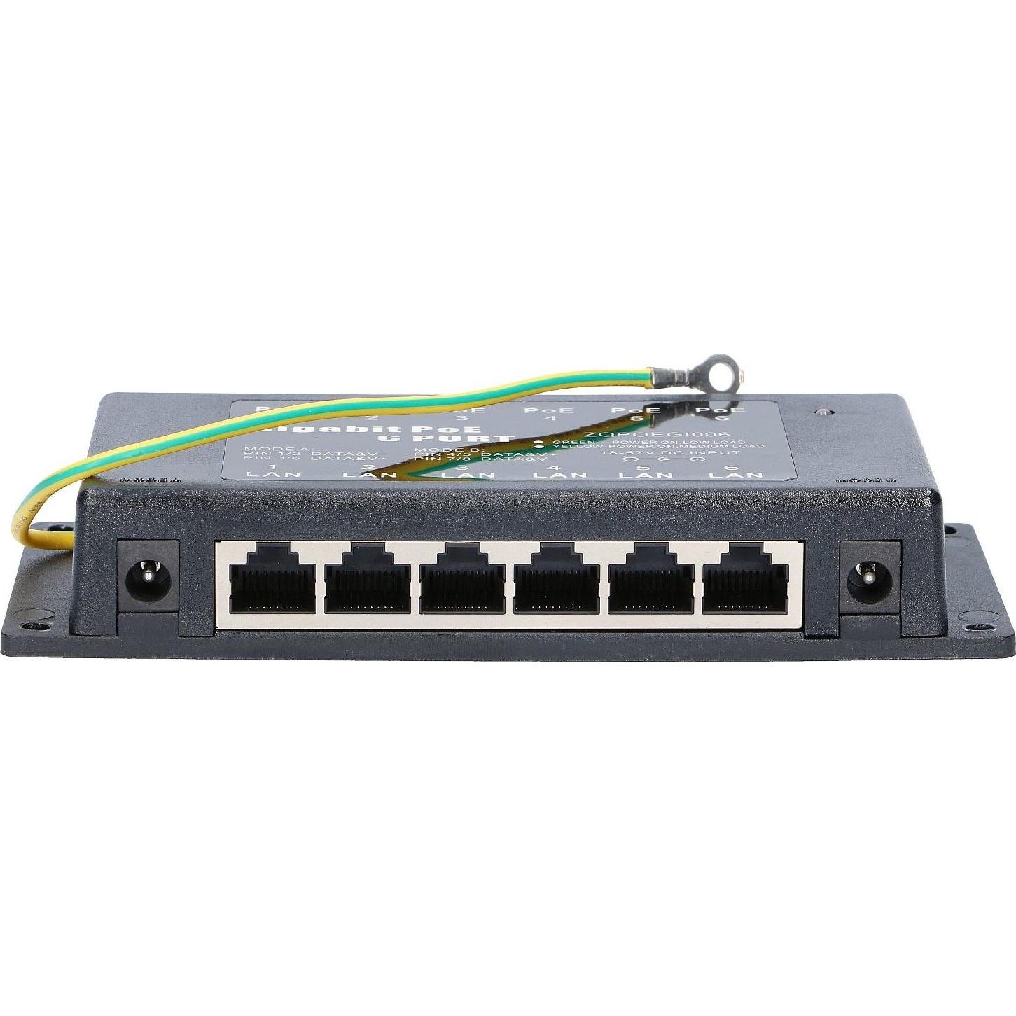 Extralink POE INJECTOR 6 PORT GIGABIT - - 6-Port Gigabit Ethernet (802.3af (PoE)), PoE Injector