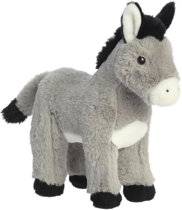 Aurora , 35053, Eco Nation Donkey, 11In, Soft Toy, Grey (28 cm)
