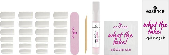 Produktbild essence what the fake! PRESS-ON NAILS manicure set (Kunstnägel, Weiss)