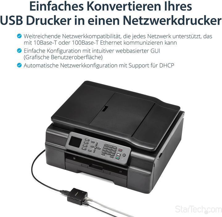 Image du produit StarTech USB Network Lpr Print Server