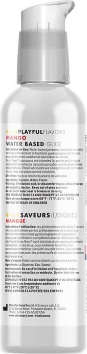 Valeurs nutritives et ingrédients Swiss Navy 4 in 1 Mango - 4 fl oz / 118 ml (118 ml)