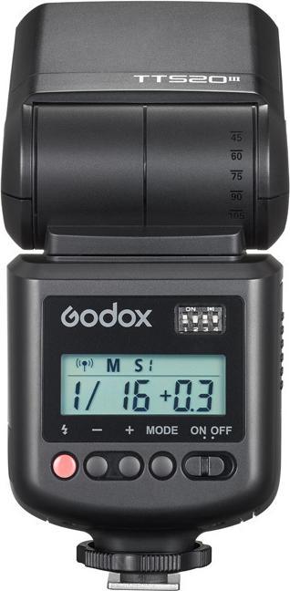 Actual product image Godox TT520III Camera Flash with LCD Screen (Plug-on flash, Nikon, Sony, Canon, Fujifilm, Panasonic, Olympus)