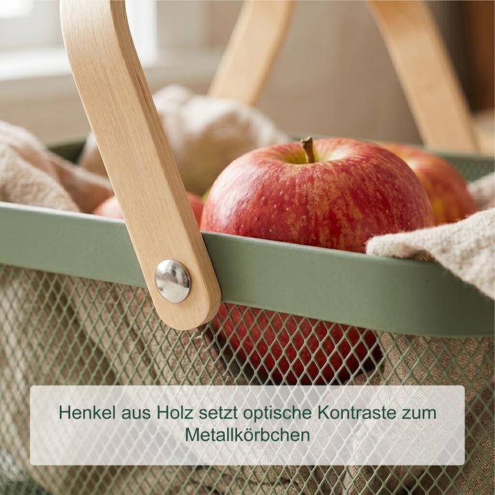 Actual product image Relaxdays Eckiger Drahtkorb mit Henkeln (43 cm, 1x)