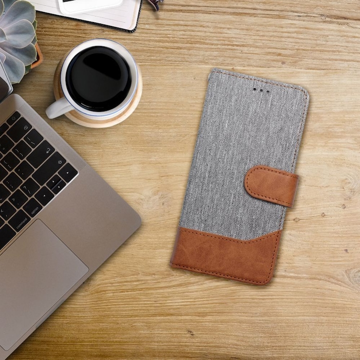 Produktbild OEM Book case JEANS Book for SAMSUNG A20e gray (Samsung A20)