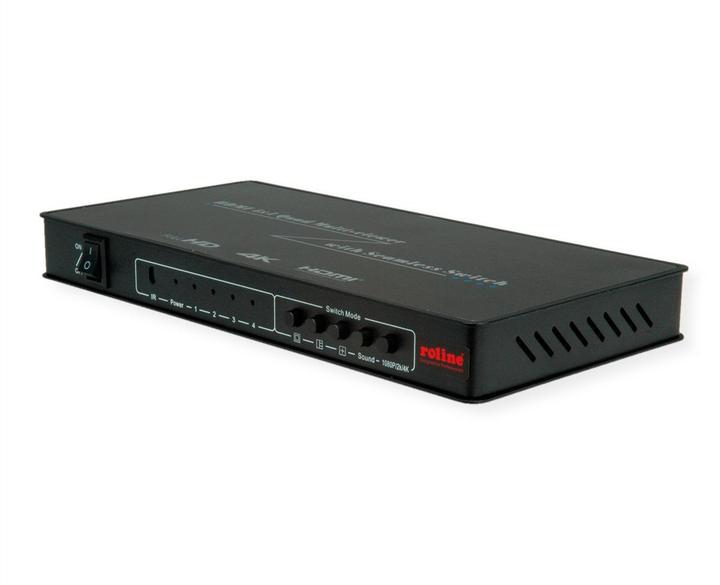 Actual product image Roline HDMI 4x1 QUAD Multi-Viewer Switch