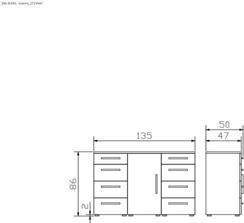 Image du produit Hasena Incentro (135 x 50 x 86 cm)