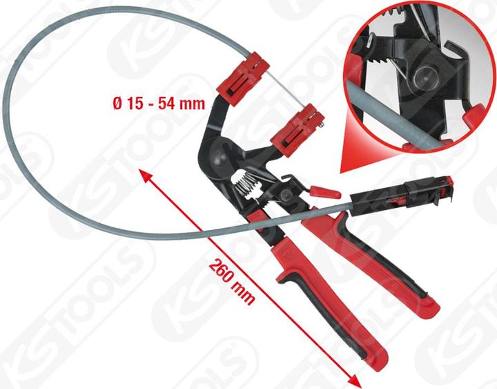 Actual product image KS Tools Hose clamp pliers w.Bowden cable,730mm (730 mm)