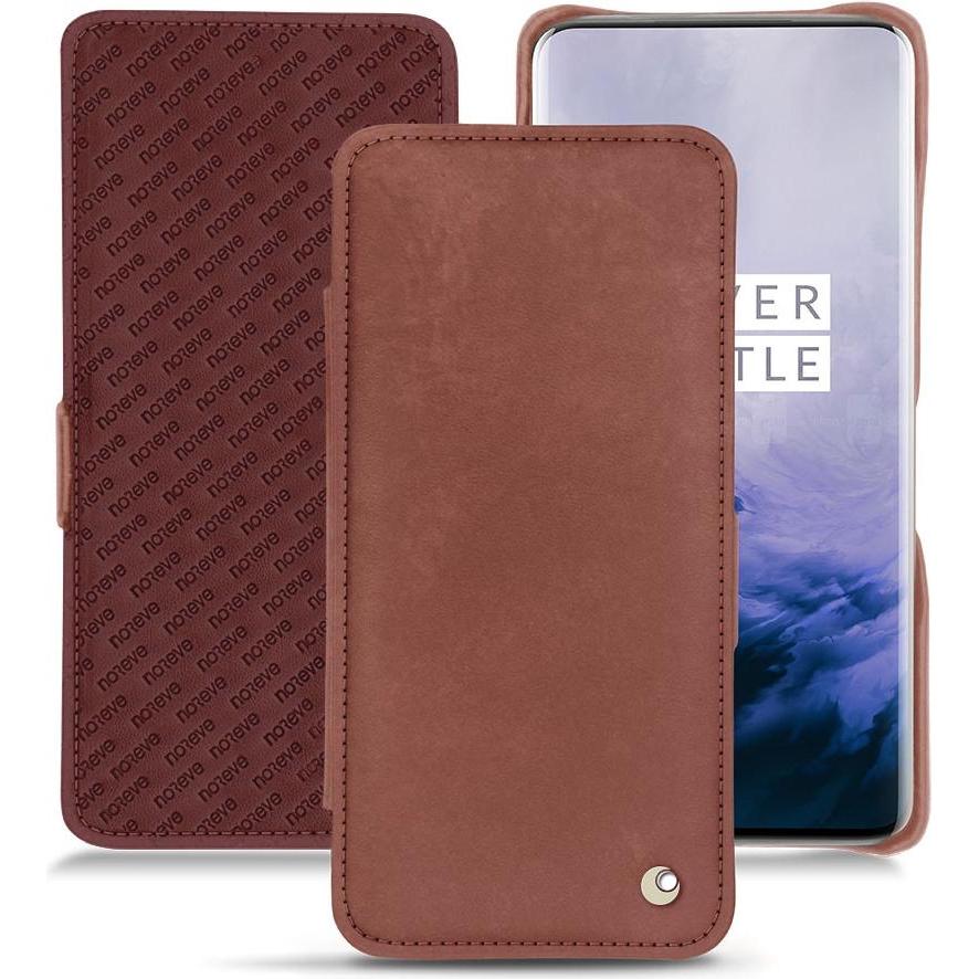 Noreve Lederschutzhülle horizontal (OnePlus 7 Pro), Smartphone Hülle, Rot