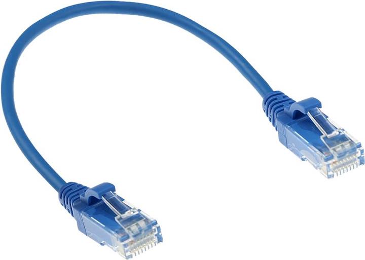 Produktbild ACT Blue 0.5 meter LSZH U/UTP CAT6 datacenter slimline patch cable snagless with RJ45 connectors (U/UTP, CAT6, 0.50 m)