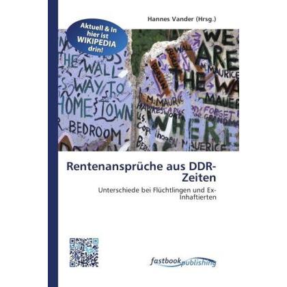 Rentenansprüche aus DDR-Zeiten, Fachbücher von Hannes Vander