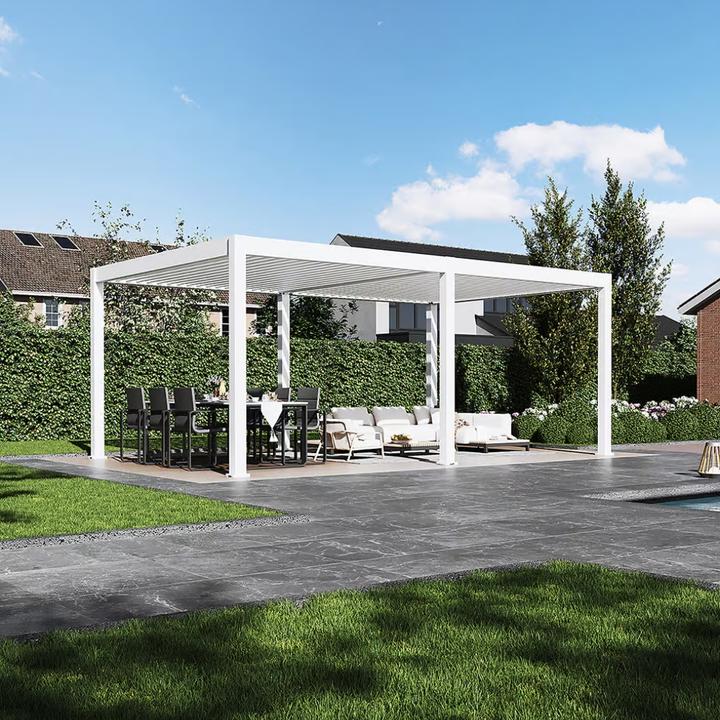 Immagine prodotto Weide elektrische Pergola 3x6m Weiss mit LED (600 cm, 300 cm)
