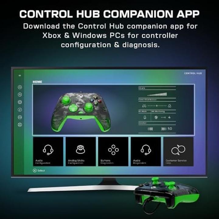 Immagine prodotto Turtle Beach Rematch Core Wired Controller · XB · Ghost Camo Black & Green (PC, Xbox Series S, Xbox Series X)