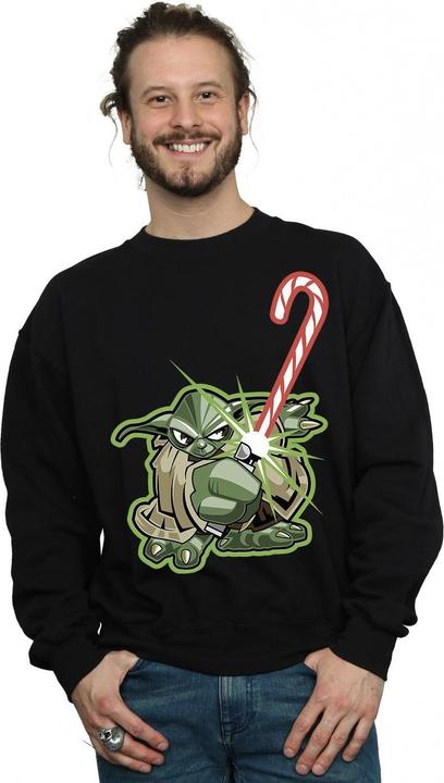 Produktbild Star Wars Yoda Christmas Candy Cane Sweatshirt (3XL)
