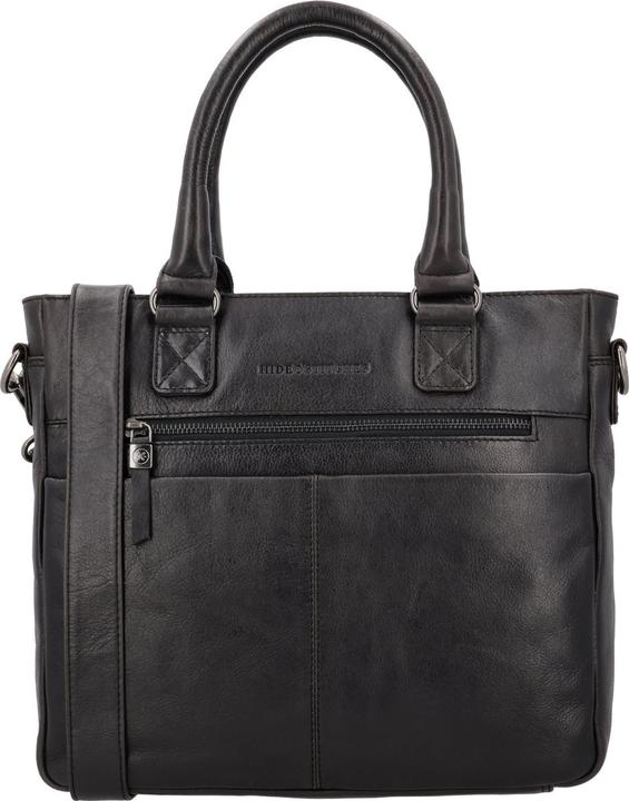 Micmacbags Hide & Stitches Porto Handtasche - Schwarz - 100% Leder