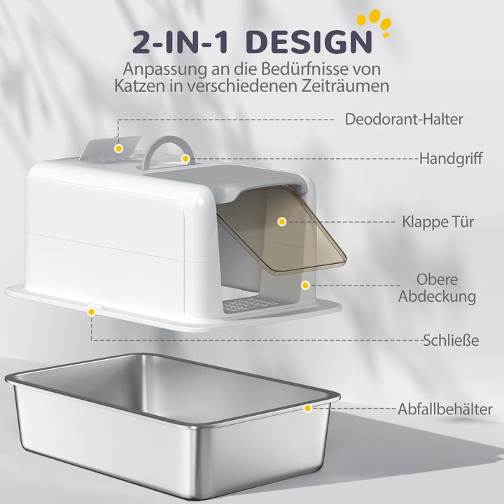 Image du produit PawHut Katzentoilette (Bac à litière fermé)