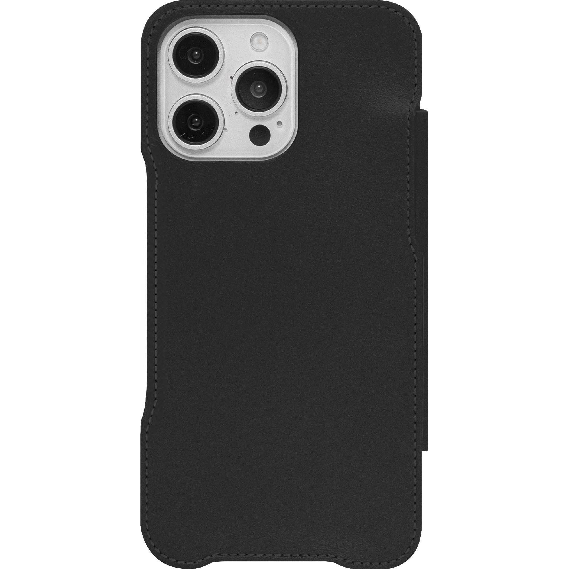 Thumbnail - Noreve Lederschutzhülle horizontal (Apple iPhone 16 Pro), Smartphone Hülle, Schwarz